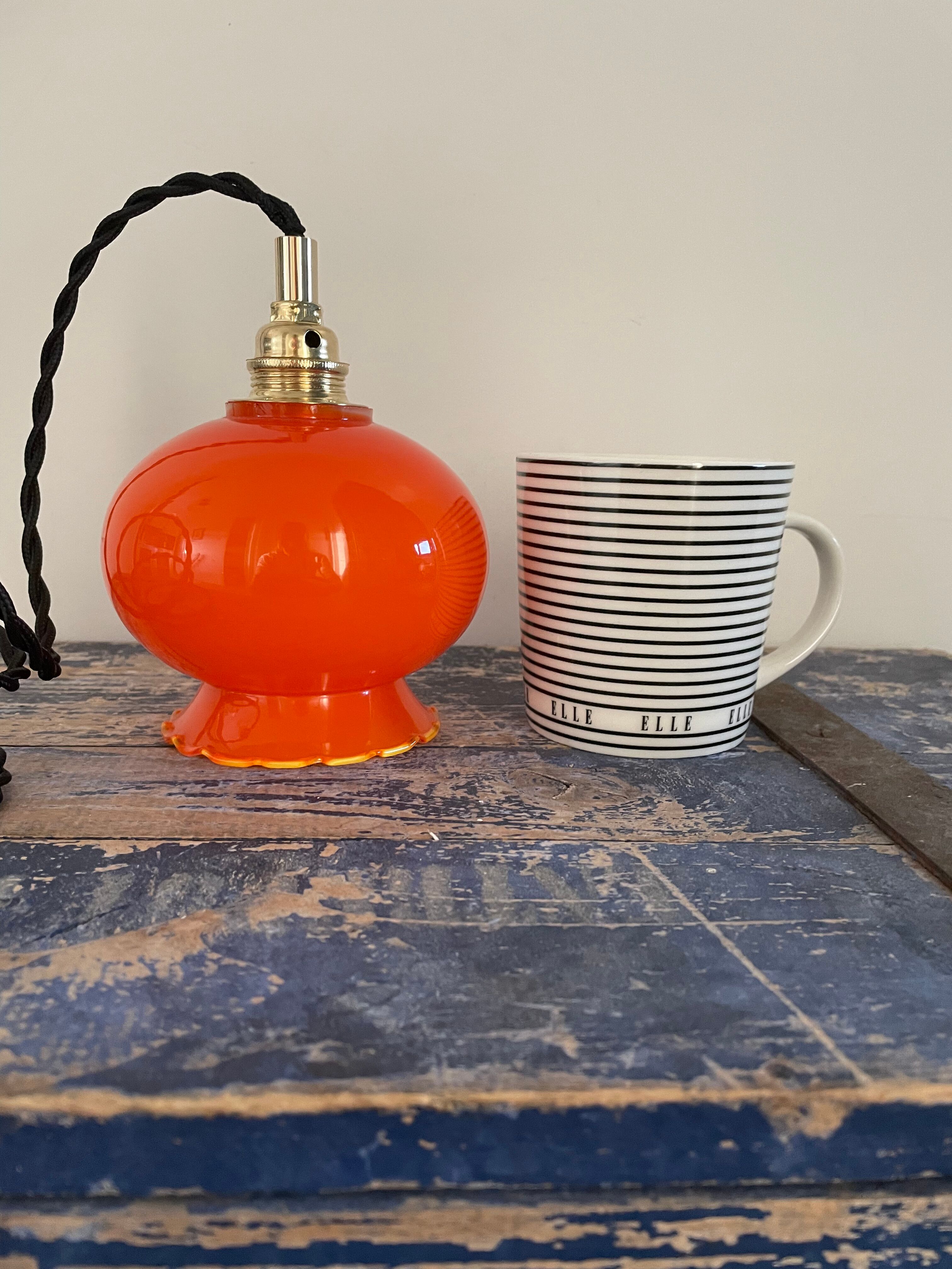 Vintage lamp in orange
