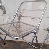 Series of 3 chairs model "plia" by Giancarlo Piretti by Castelli