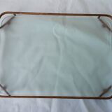 Glass and metal tray