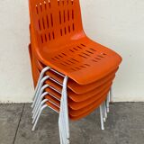 6 Grosfillex chairs