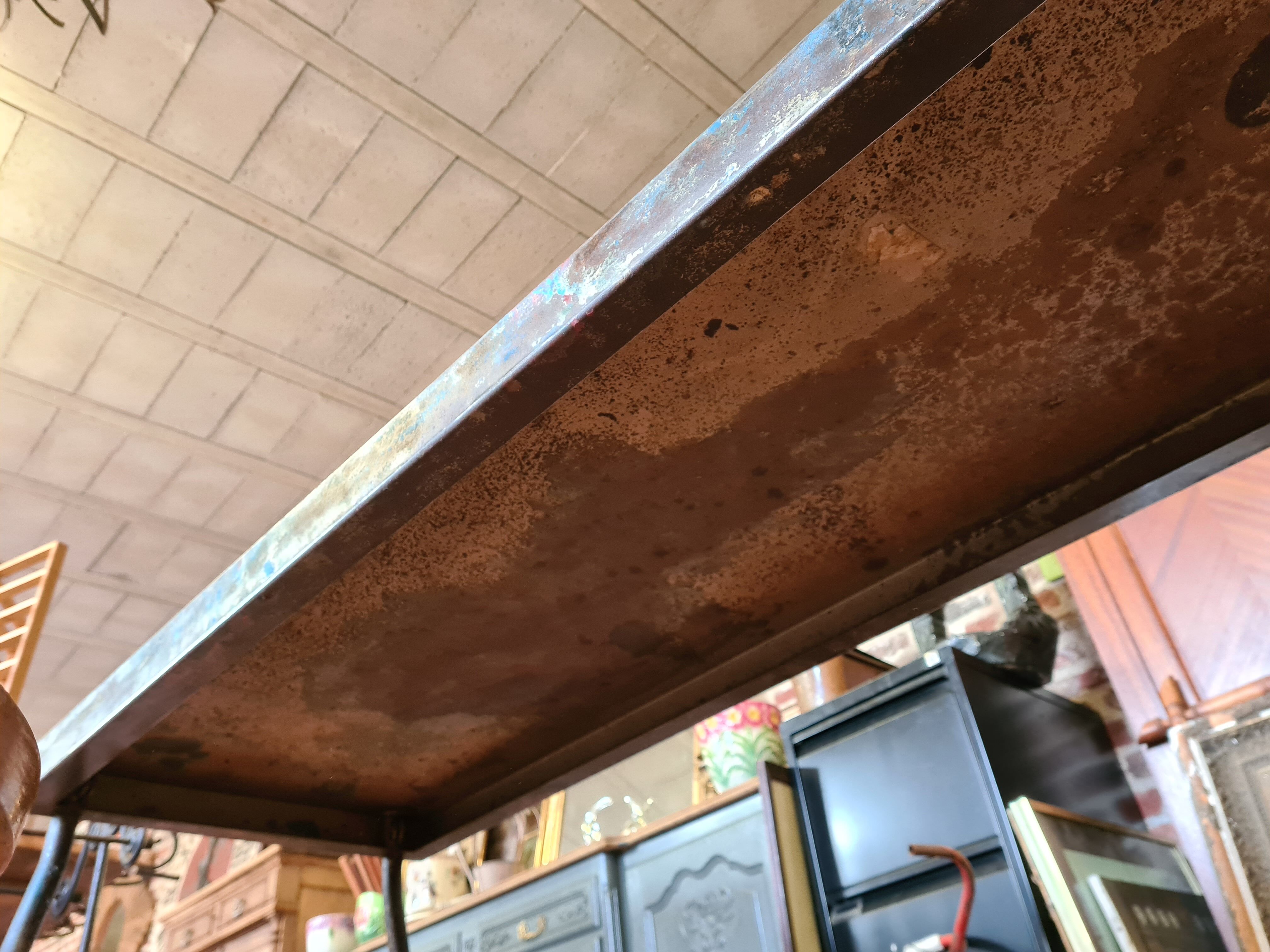 Industrial iron console