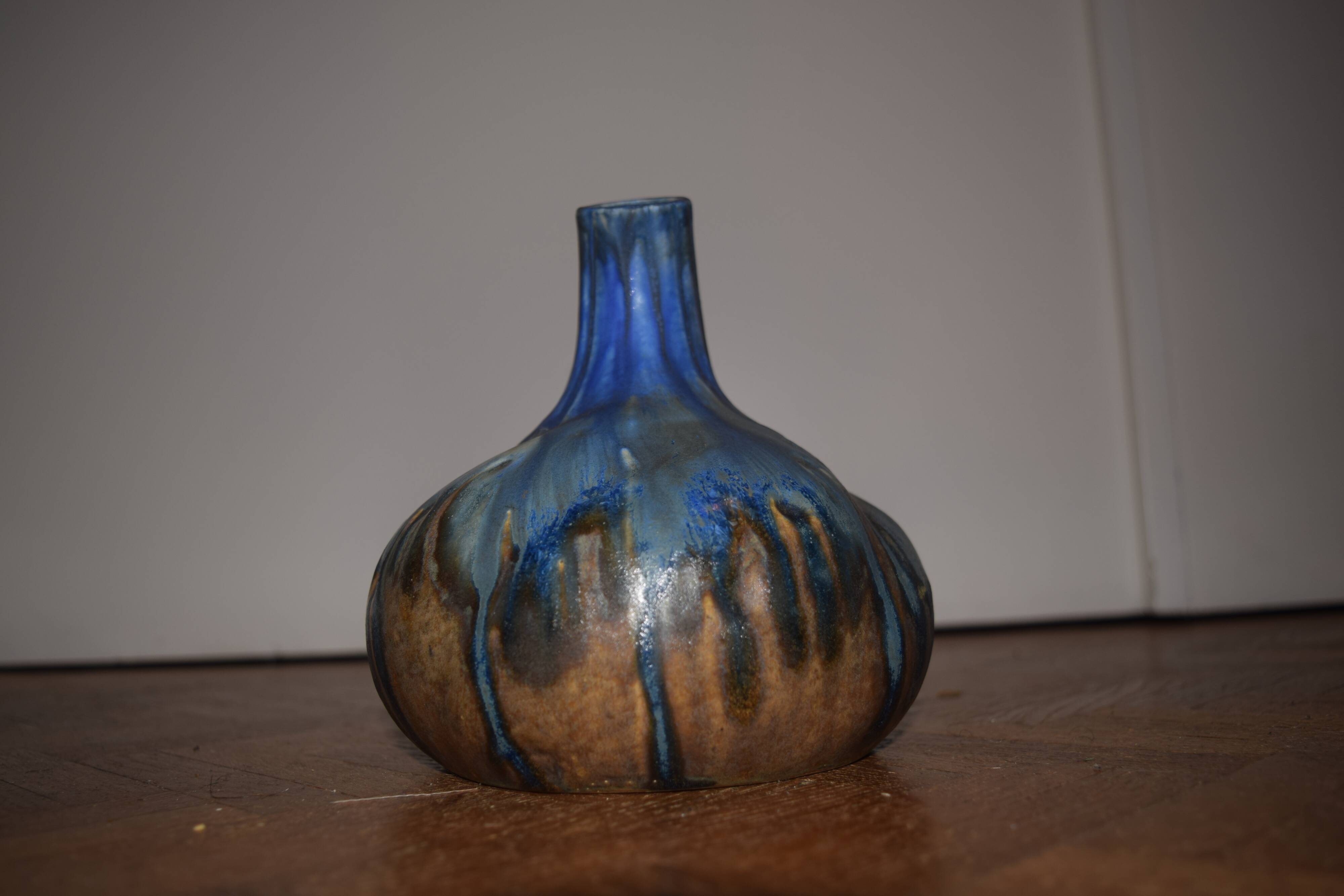 Martin signed stoneware vase