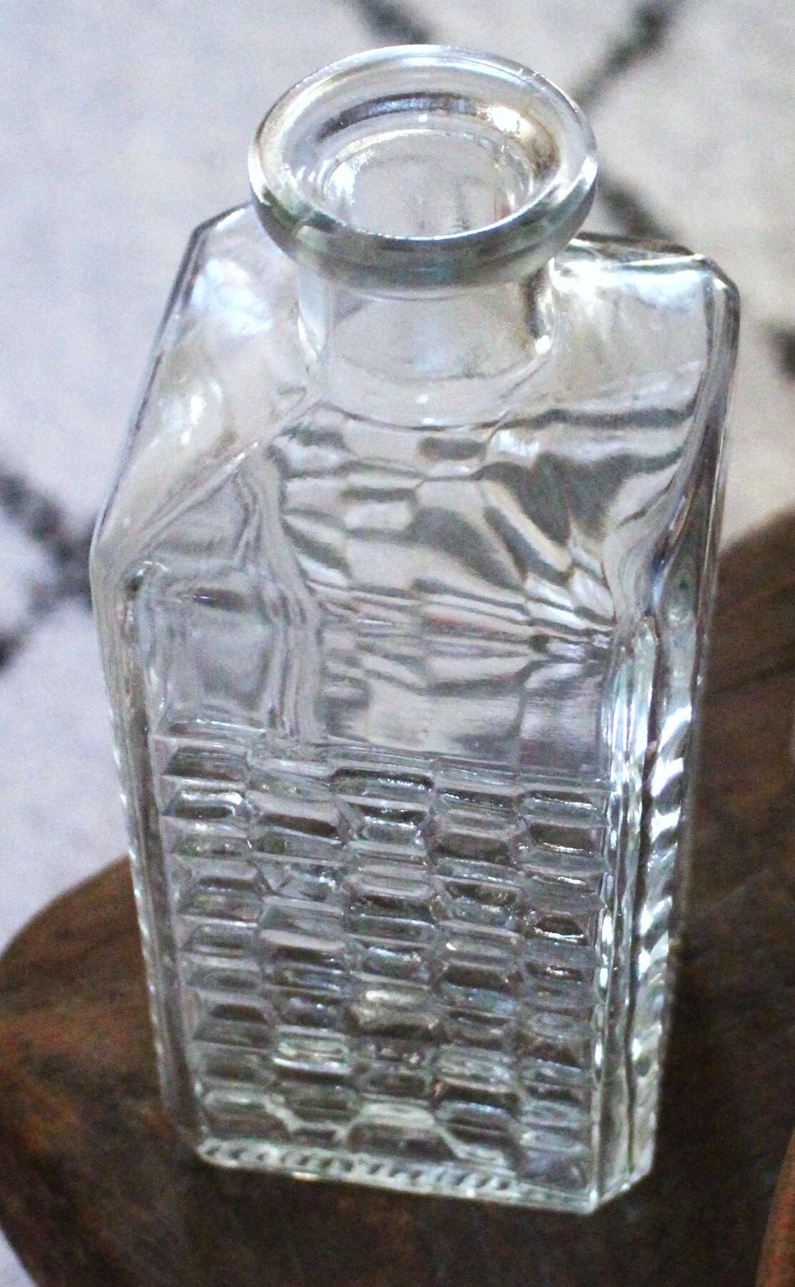Carafe verre ciselé whisky eau vase vintage