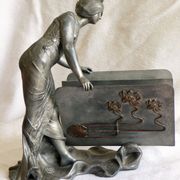 Art nouveau letter holder by Elsie Ward Hering
