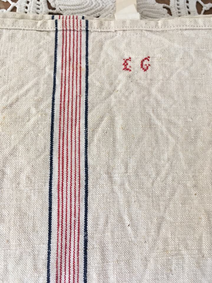 Lot of three rags old monograms eg