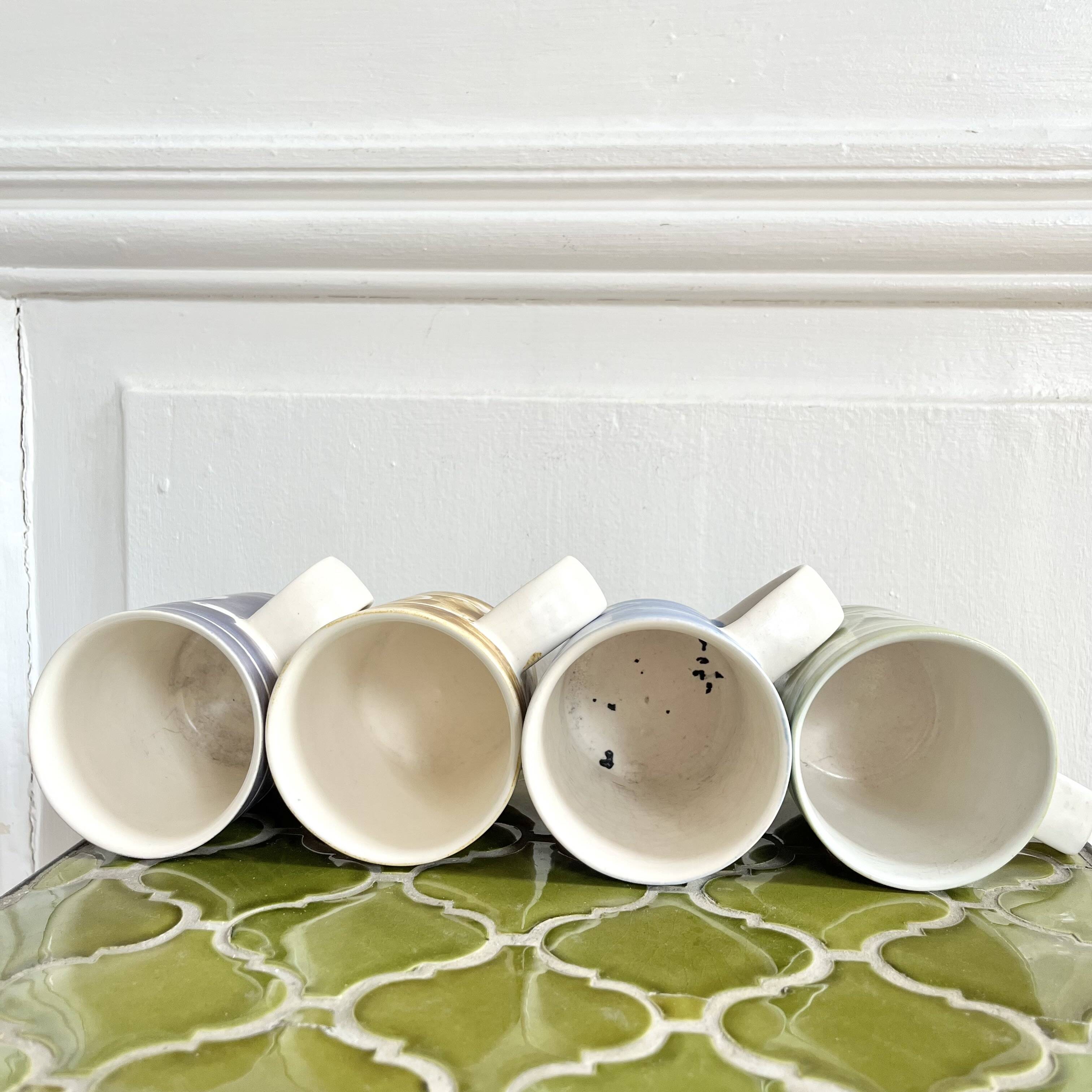 4 English ceramic mugs from the 70s