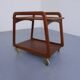 Danish Teak Bar Cart with Removable Tray from Silva, Denmark, 1960s