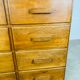Art Deco work cabinet with drawers, in oak, chest of drawers format.