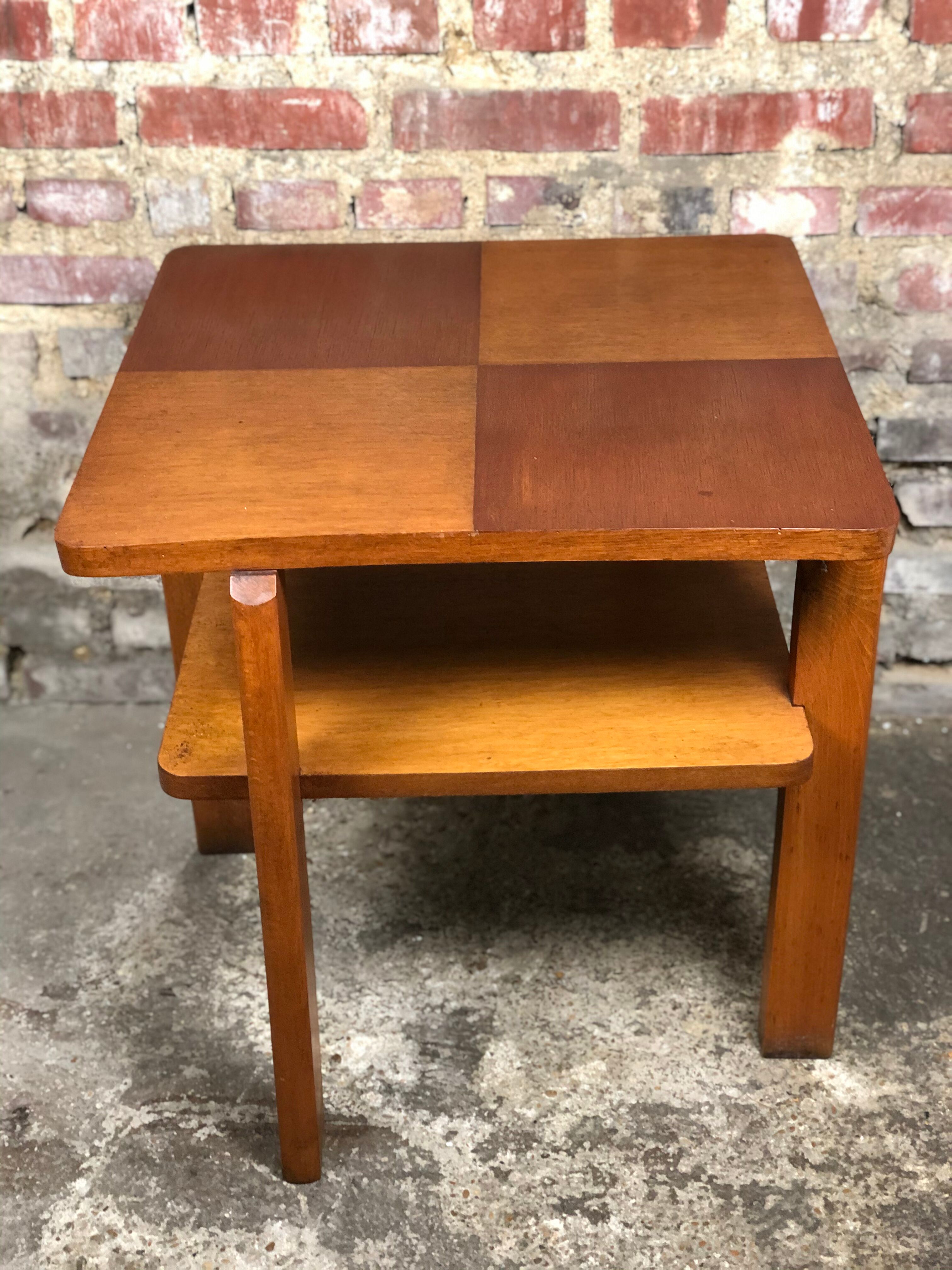 1950 Oak Side Table and Brutal Oak Veneer