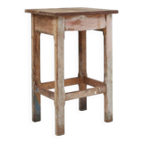 Industrial console table with patinated colorful paint, Belgium ca. 1950