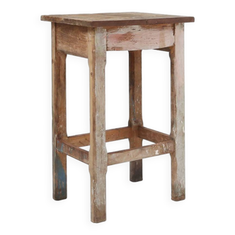 Industrial console table with patinated colorful paint, Belgium ca. 1950