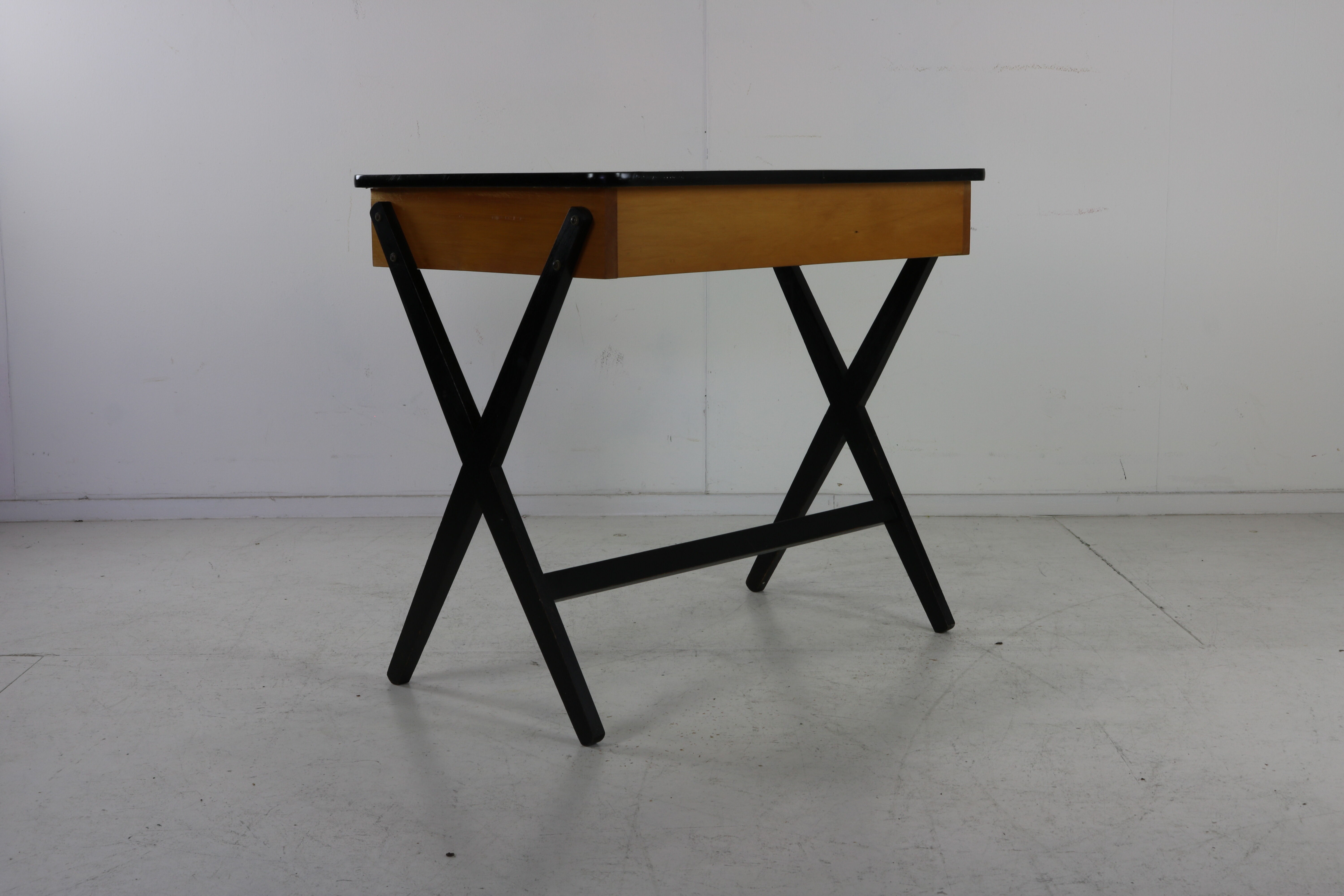 Mid century wooden desk by Coen de Vries for Devo Holland