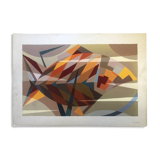 Geometric abstraction painting by Fischer