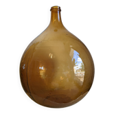 Dame-Jeanne ambrée 25L – soufflée bouche – objet décoratif vintage