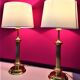 Pair of Art Deco brass lamps, Germany 1960