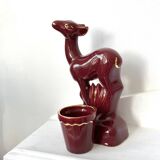 Vintage ceramic doe fawn