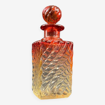 Square section bottle in Baccarat crystal bamboo model