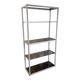 Design shelf in aluminum and smoked glass 70s/80s