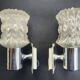 Pair of vintage Italian chrome wall lights by Targetti 1970