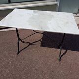 Marble bistro table iron foot