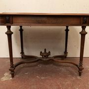 Napoleon III desk table in rosewood and 19th century veneer