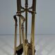 Neoclassical Fire Set in Bronze and Brass Finely Chiseled