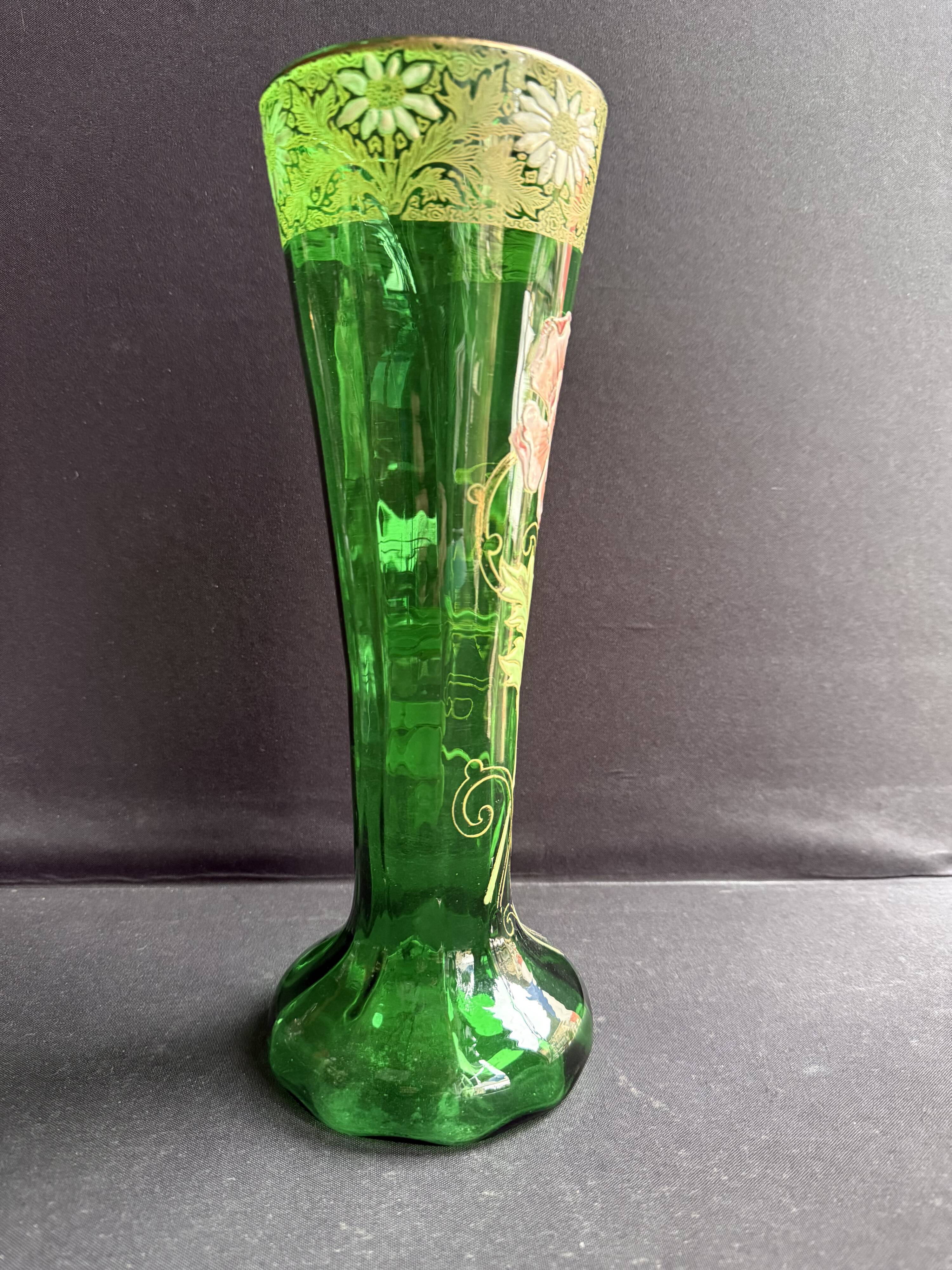 Vase émaillé – Cornet Printemps – F. T. Legras (1839-1916)