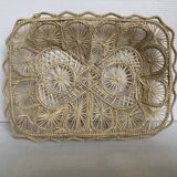 Woven straw basket