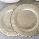 Assiettes nacre et laiton