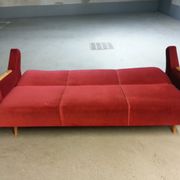 Canapé convertible Daybed sofa années 50/60 rouge cliclac