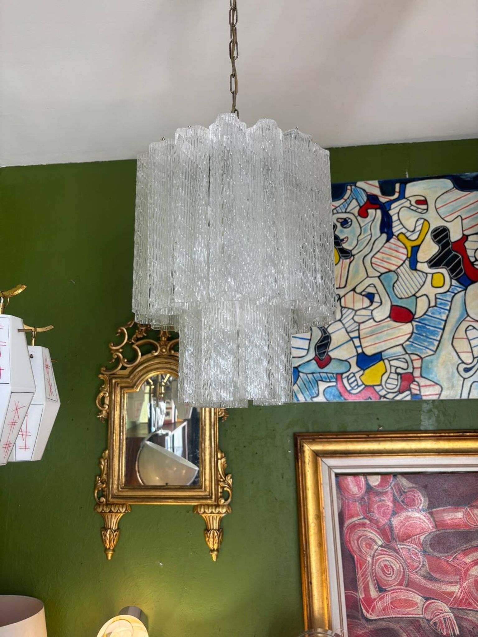 Murano lustre attributed to Toni Zuccheri – Venini – textured glass – year