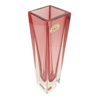 70s cubic sommerso vase