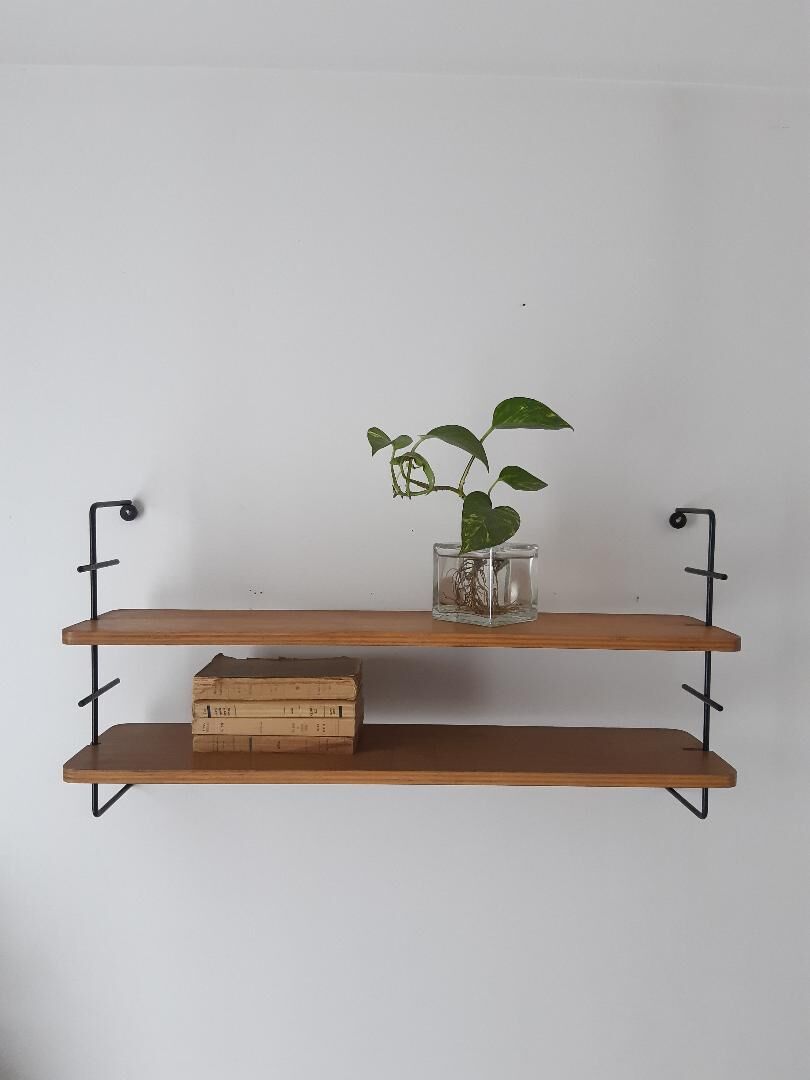 1950s wall string shelf
