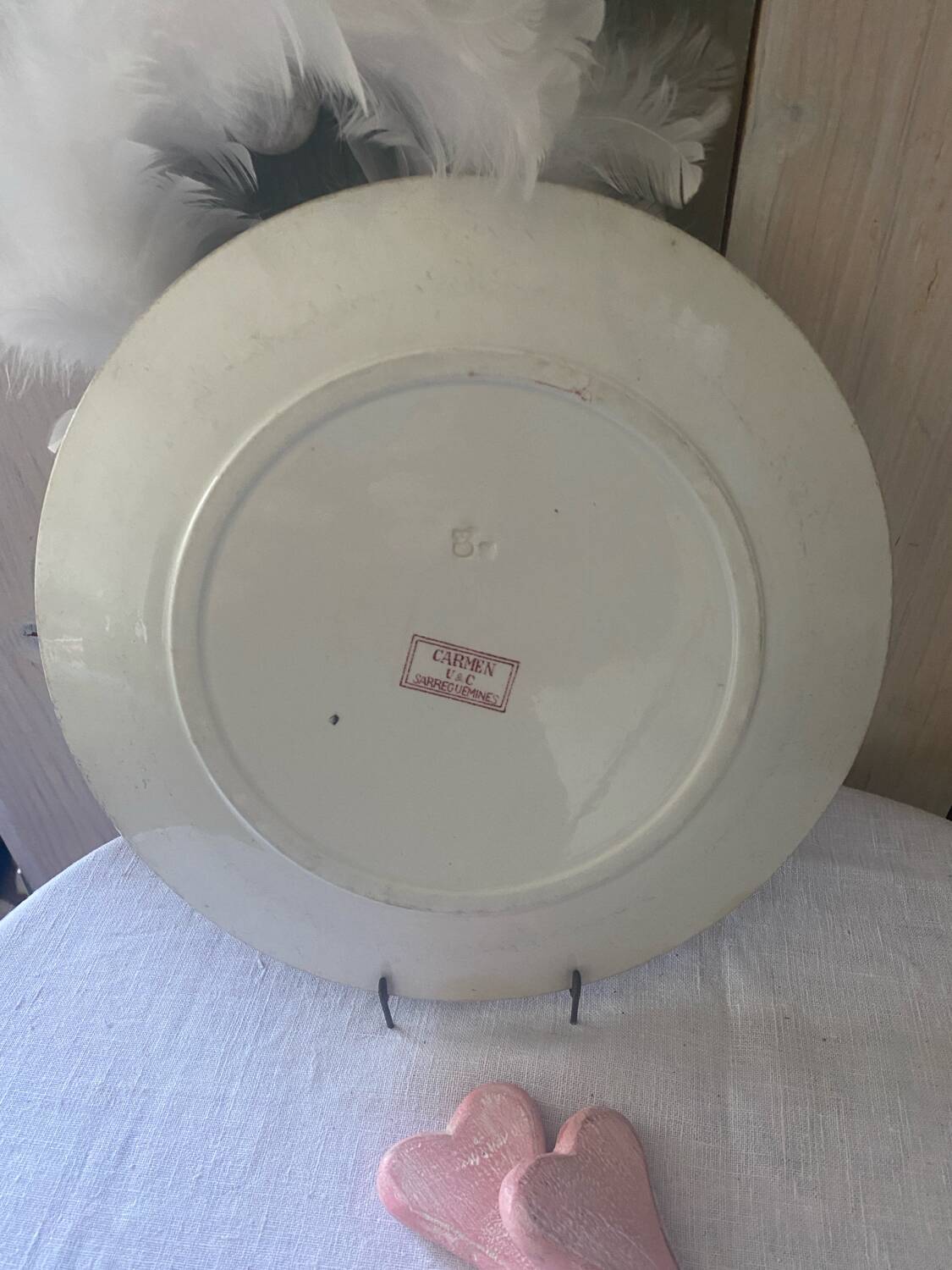 Carmen model flat plate stamped Sarreguemines