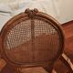 Caned armchairs