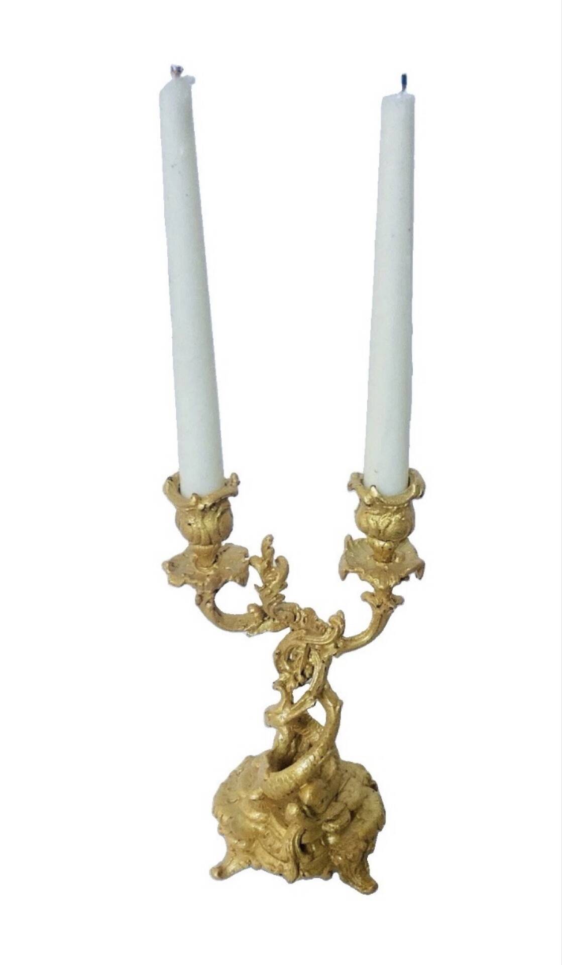 Chandelier Louis XV St Louis from the 19th century decorated with dolphins.