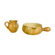 Pitcher and pan Grandjean Jourdan Vallauris, ceramic wood effect