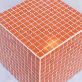 Orange cube side table 33x33 cm