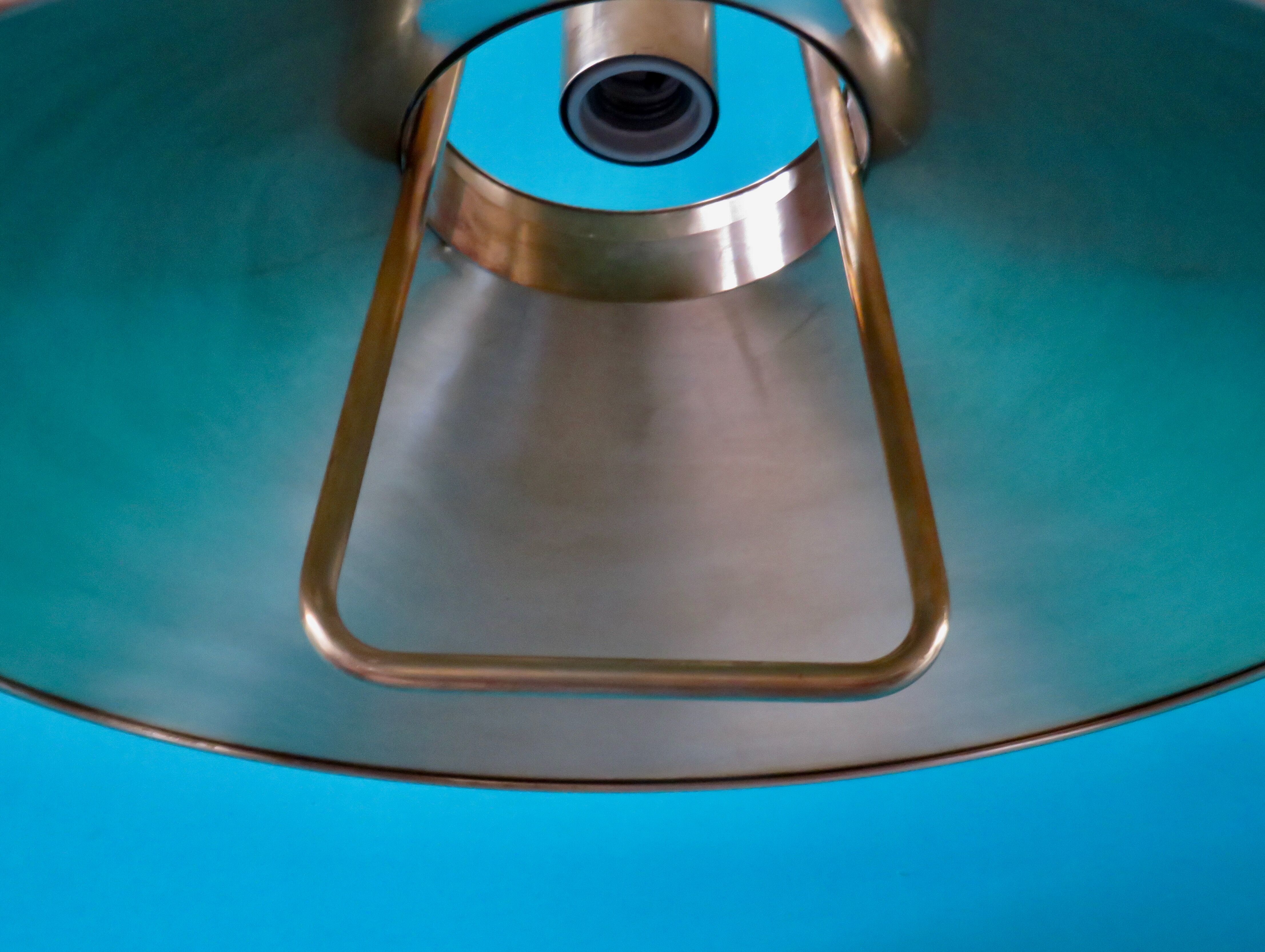 Brass pendant light by Frits Schlegel for LYFA Denmark 1967