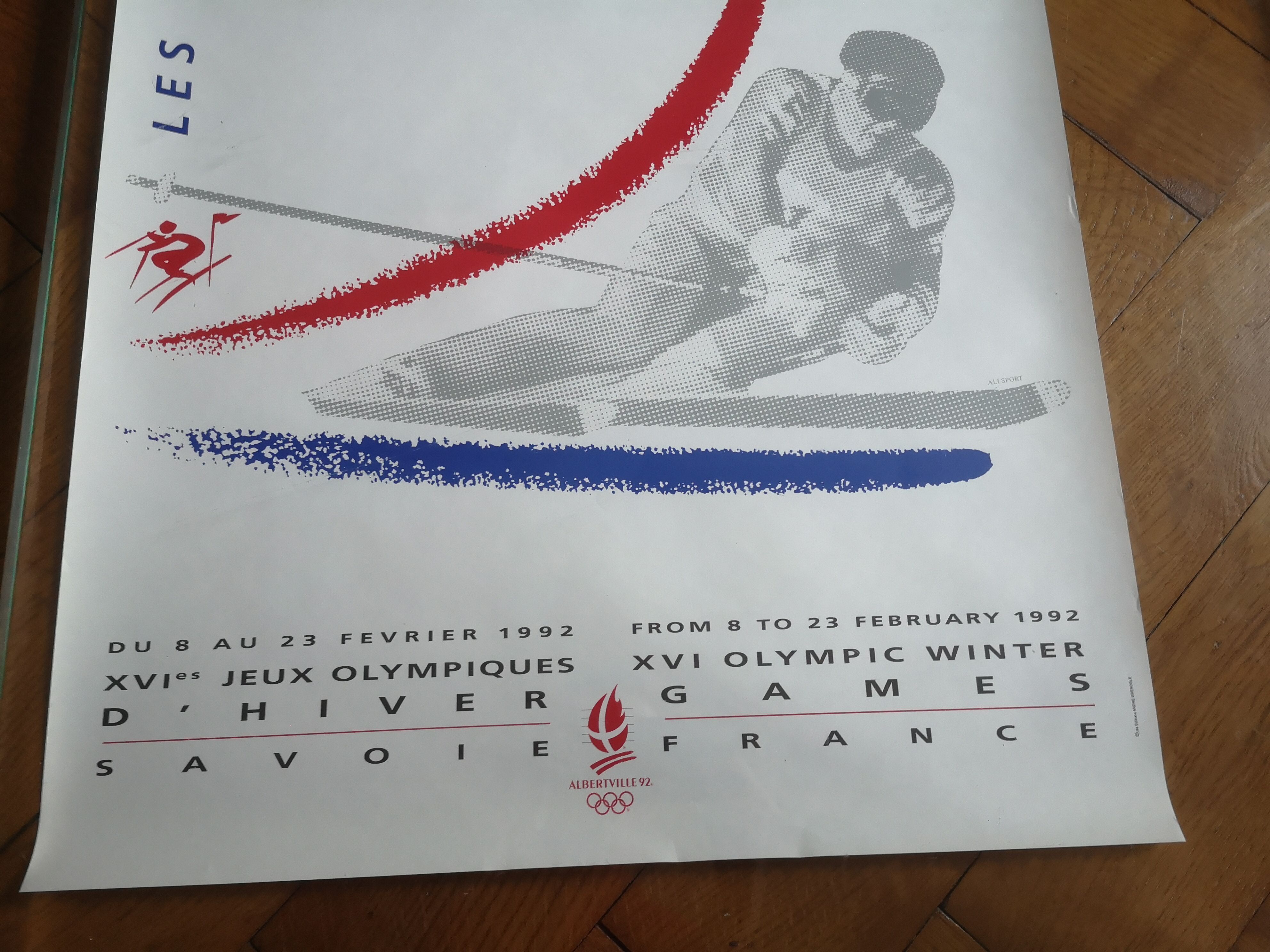 Official Albertville Olympic Games poster, men's slalom