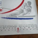 Official Albertville Olympic Games poster, men's slalom