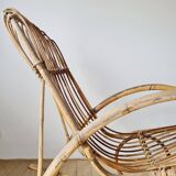 Antique rattan rocking chair