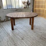 1950s round pine table with extensions