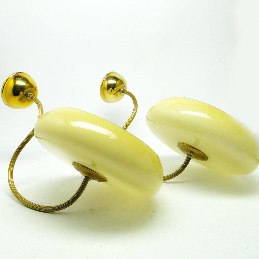 Art Deco sconces, Poland, 1950s, set of 2