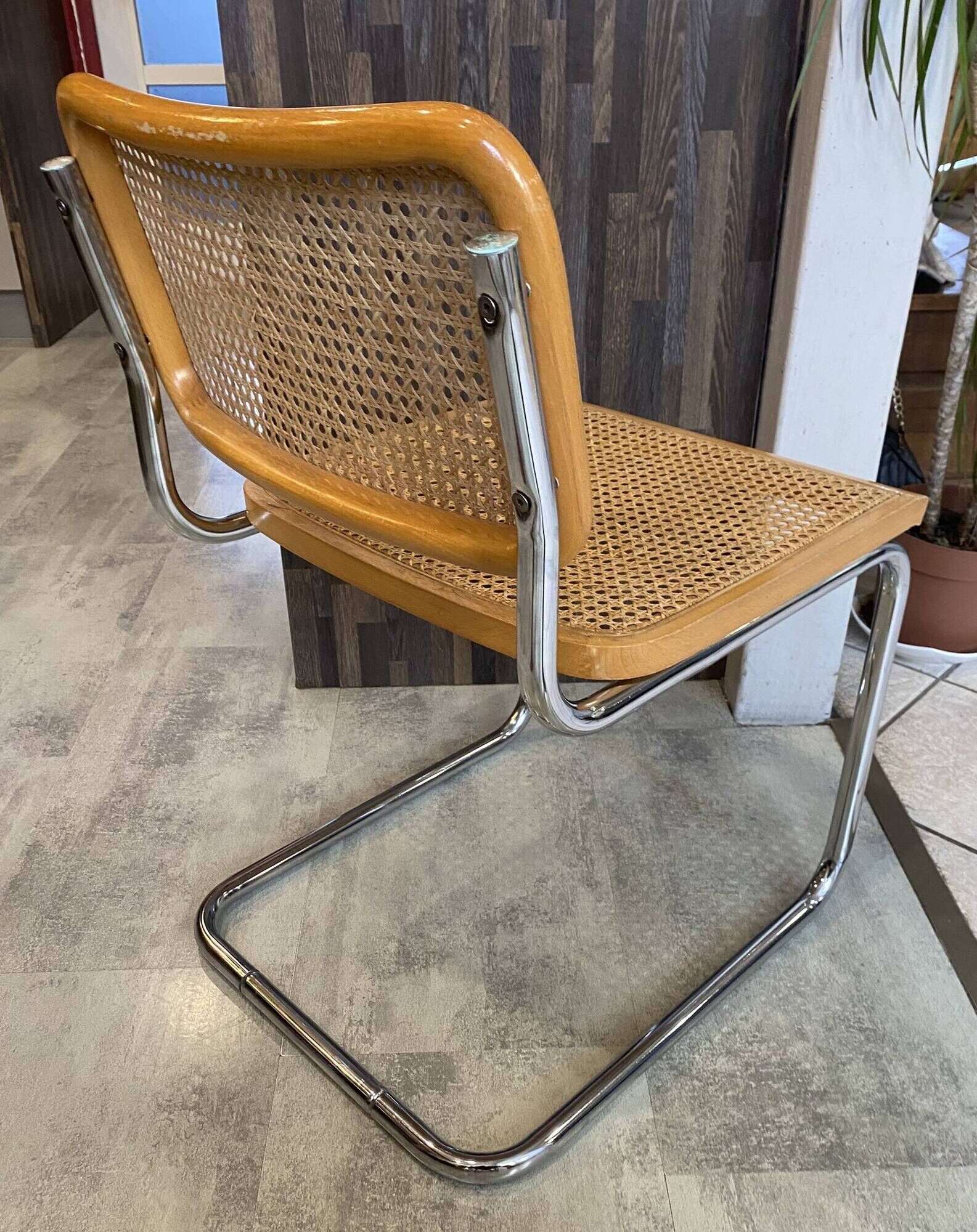 Chair without armrests Cesca B32 Marcel Breuer vintage 1980