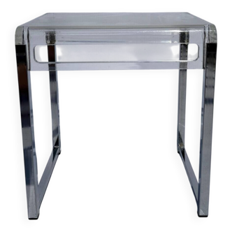 Marc Berthier Lucite Vintage Retro Side Table France 1970s