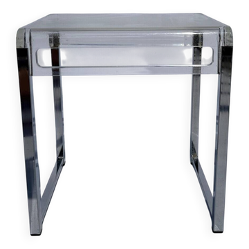 Marc Berthier Lucite Vintage Retro Side Table France 1970s