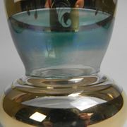 Glass vase with gold decorations, Belgium, 1930s