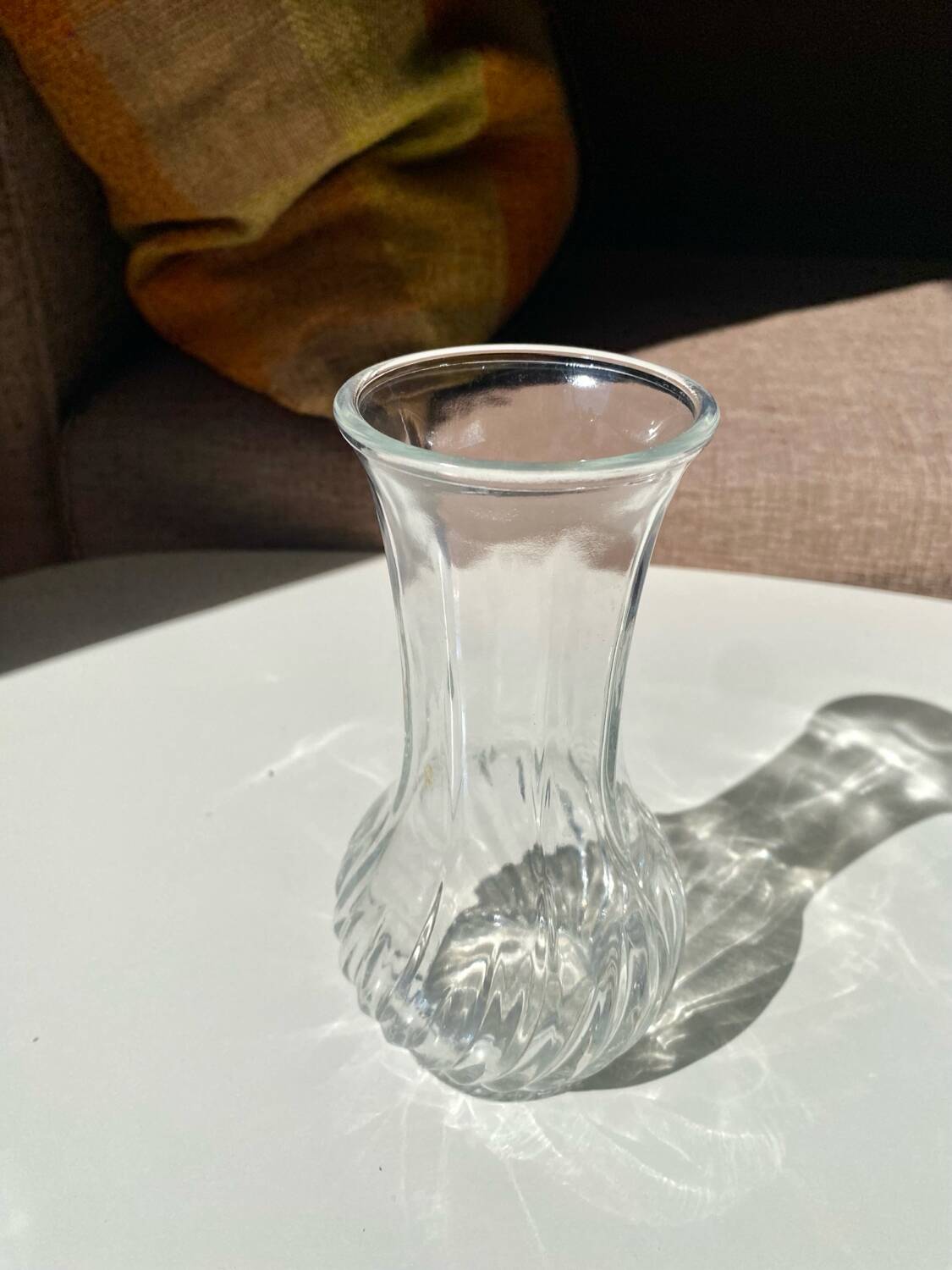 Small transparent vase