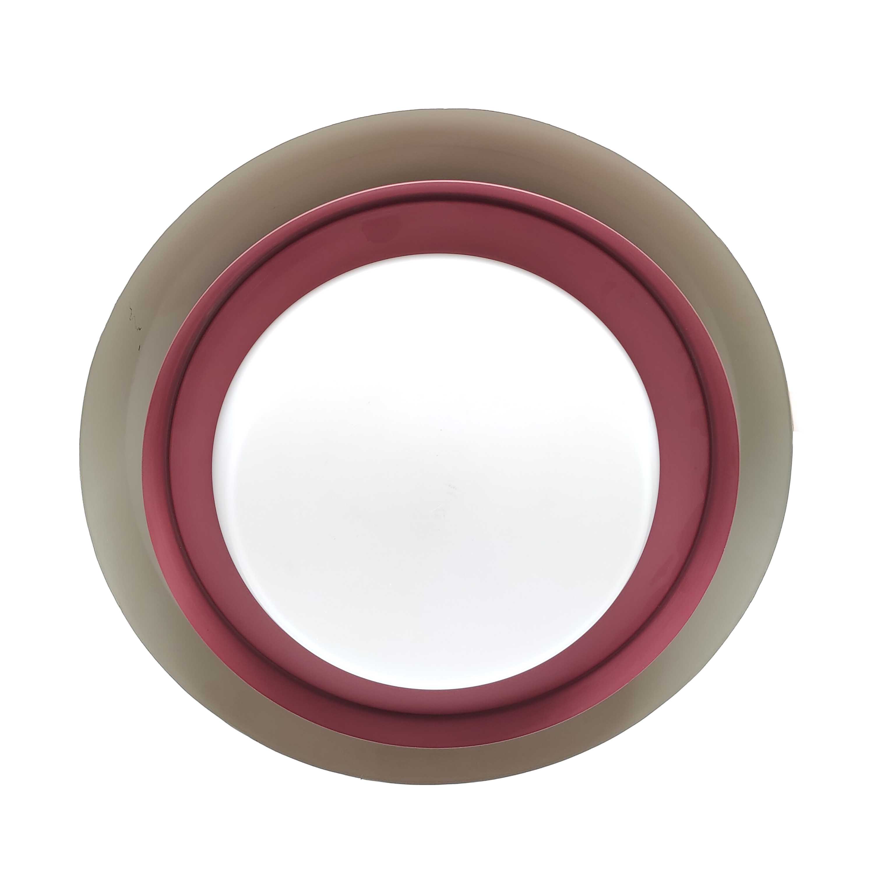 Ceiling lamp opaline glass and metal space age